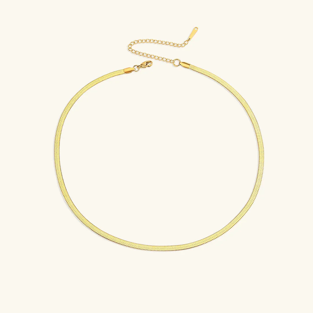 [Echo Fine]Elizabeth Gold Herringbone Necklace