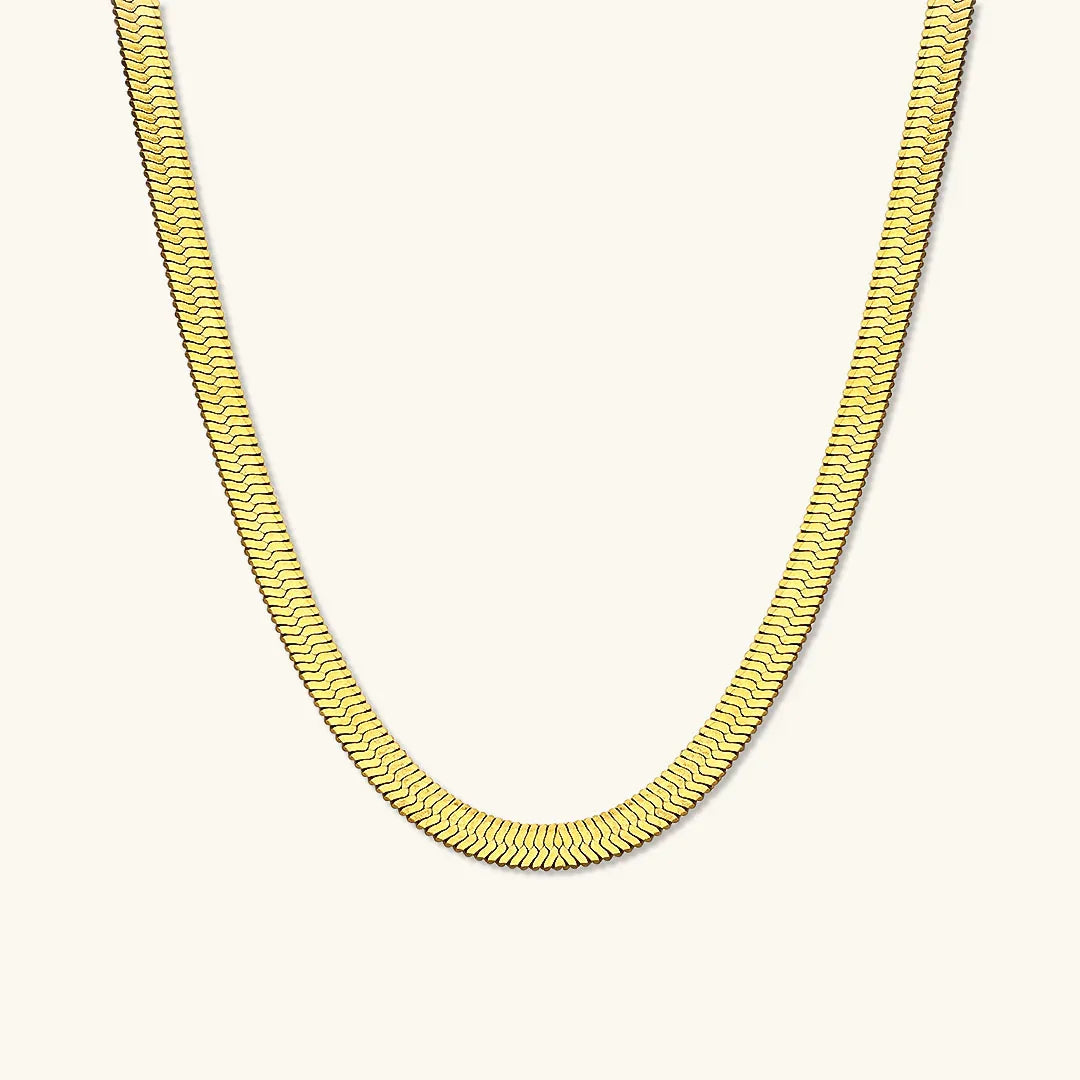 [Echo Fine]Elysian Gold Herringbone Necklace