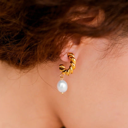 [Echo Fine]Emma Pearl Earrings