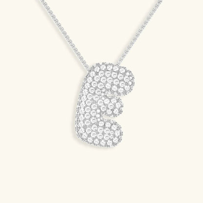 [Echo Fine]Bubble Initial Diamond Necklace