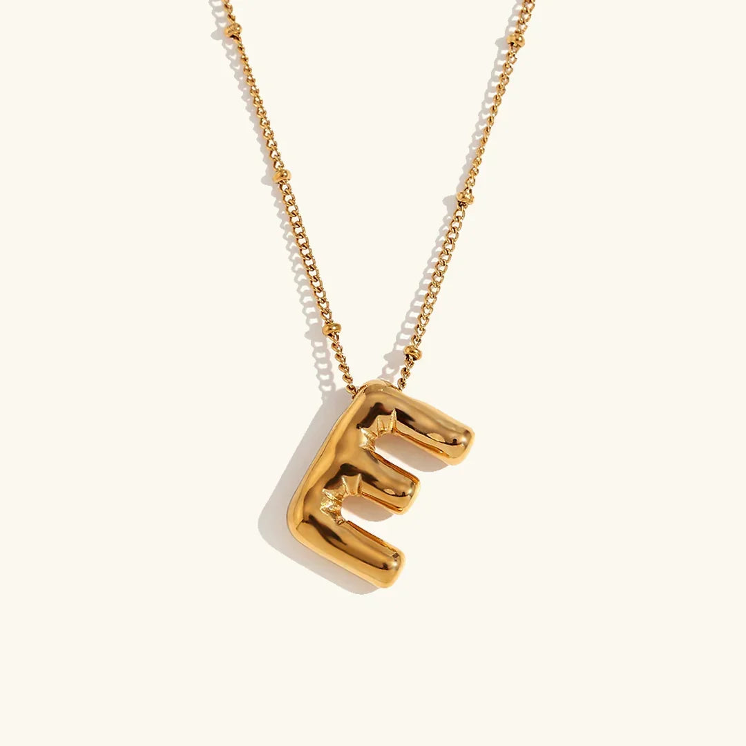 [Echo Fine]Balloon Gold Initial Necklace