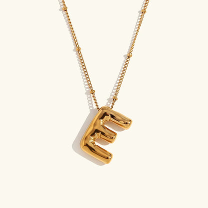 [Echo Fine]Balloon Gold Initial Necklace