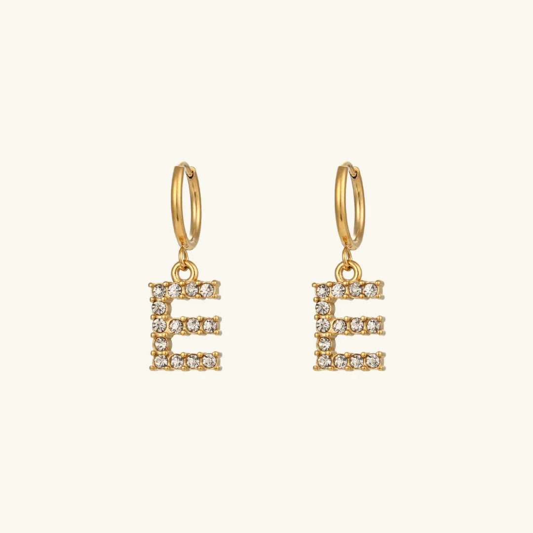 [Echo Fine]Wilhemina Initial Letter Earrings
