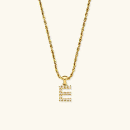 [Echo Fine]Elodie Initial Letter Pearl Necklace