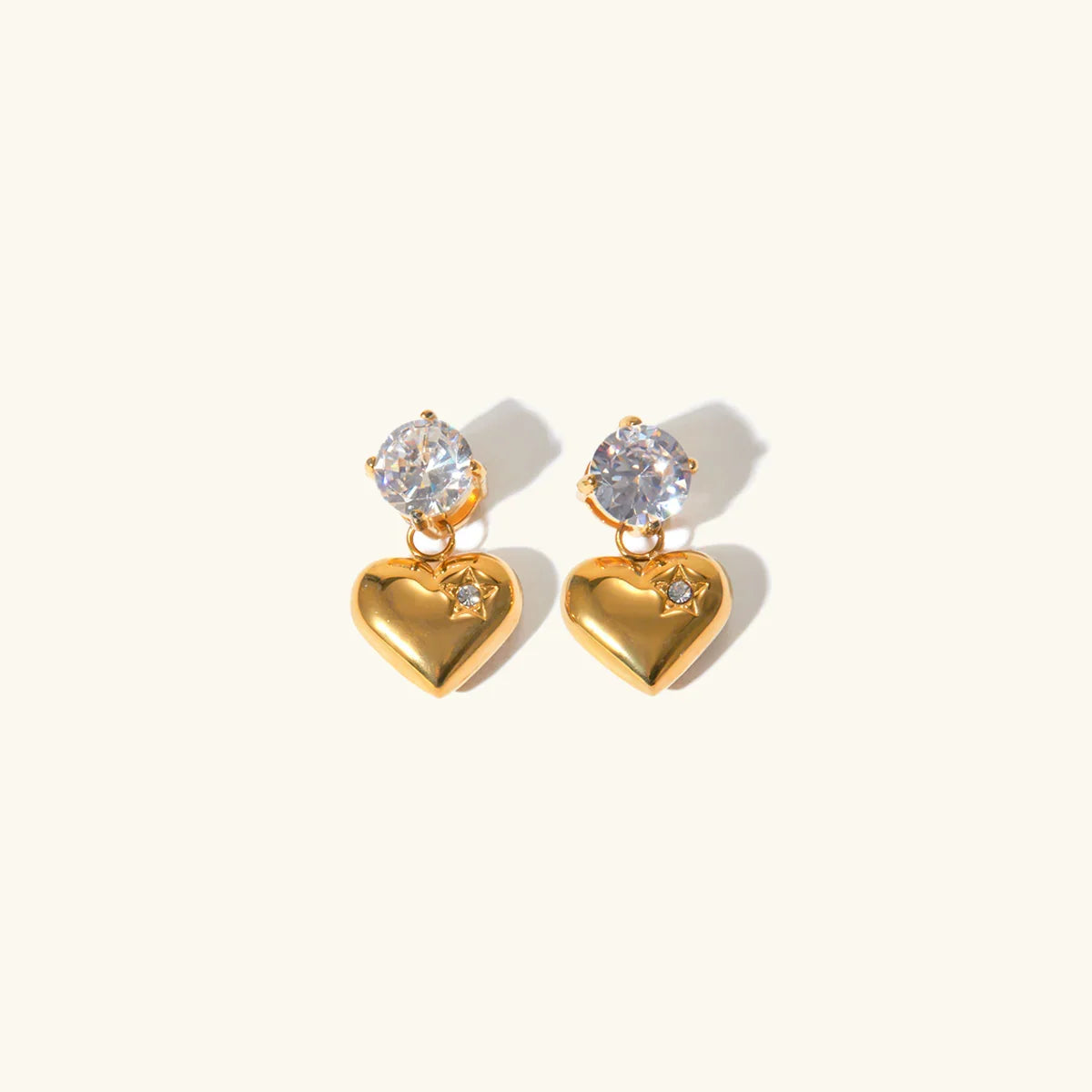 [Echo Fine]Emmeline Heart Gold Earrings