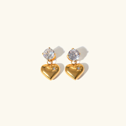 [Echo Fine]Emmeline Heart Gold Earrings