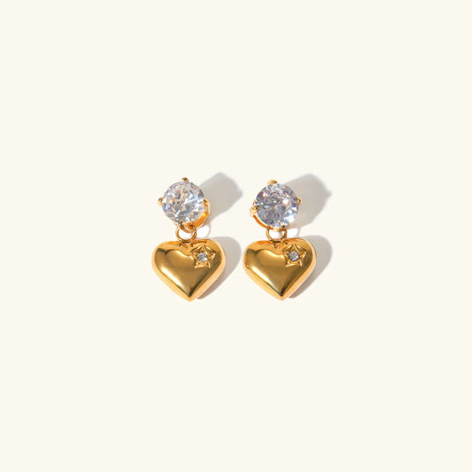 [Echo Fine]Emmeline Heart Gold Earrings