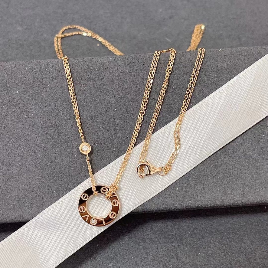 [ECHO ]LOVE NECKLACE 16MM 2 DIAMONDS