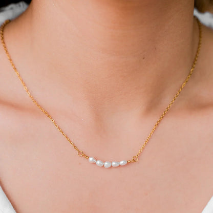 [Echo Fine]Fleur Freshwater Pearl Gold Necklace