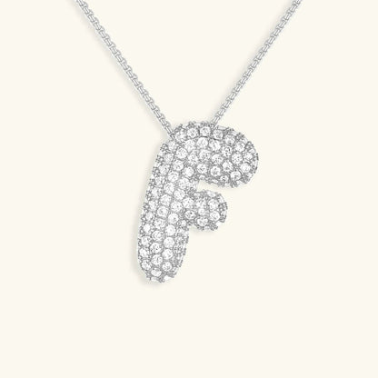 [Echo Fine]Bubble Initial Diamond Necklace