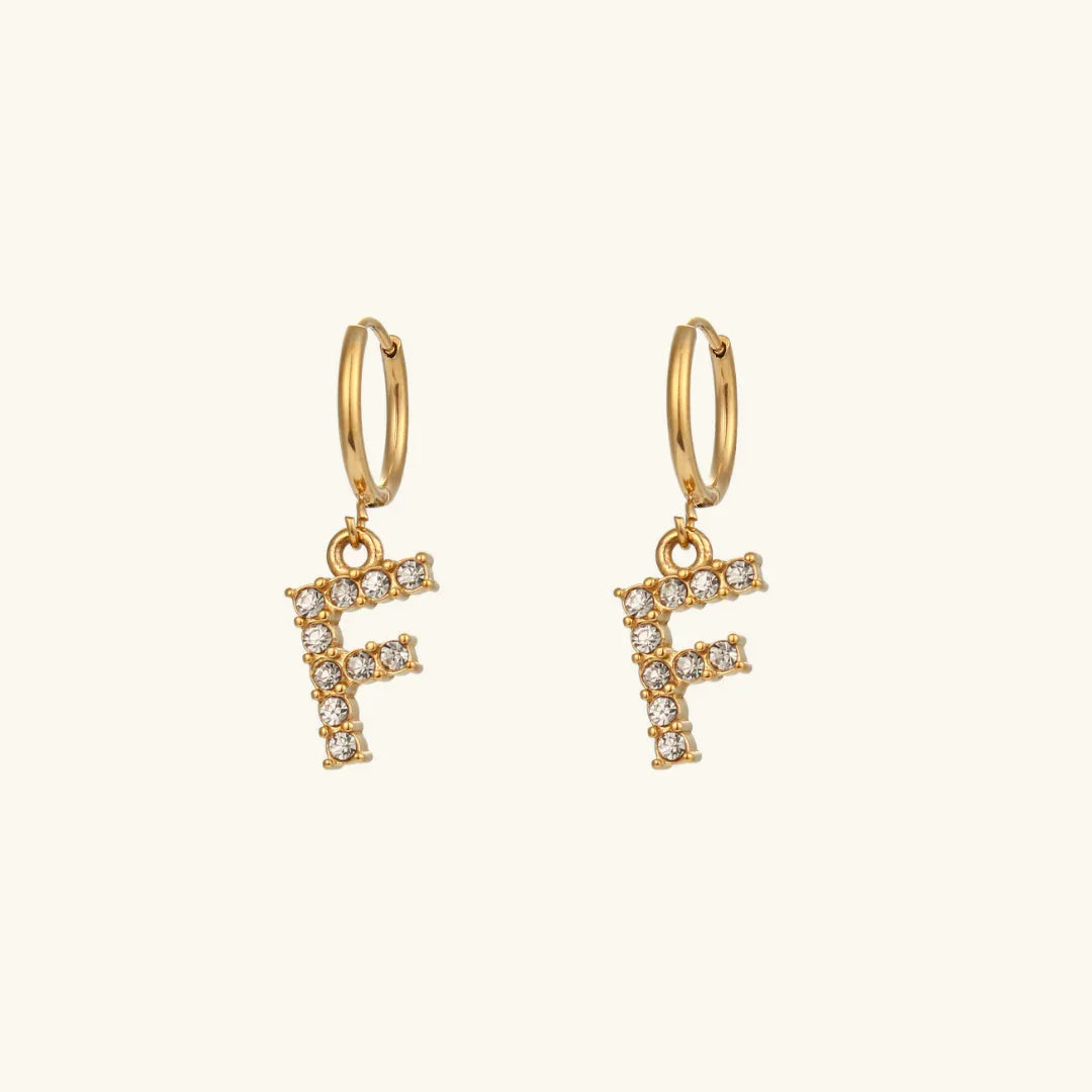 [Echo Fine]Wilhemina Initial Letter Earrings