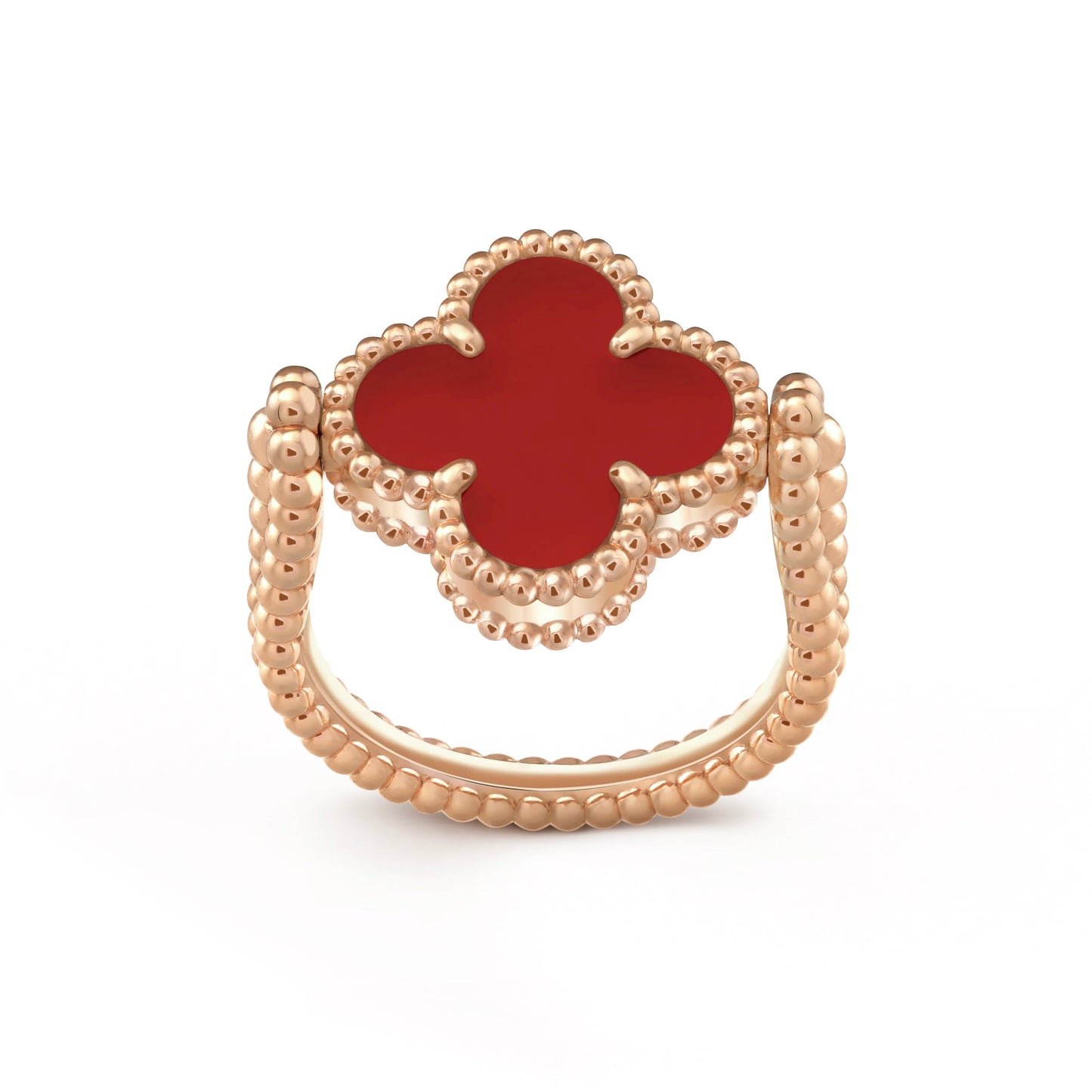 [ECHO ]CLOVER RIVERSIBLE PINK GOLD RING
