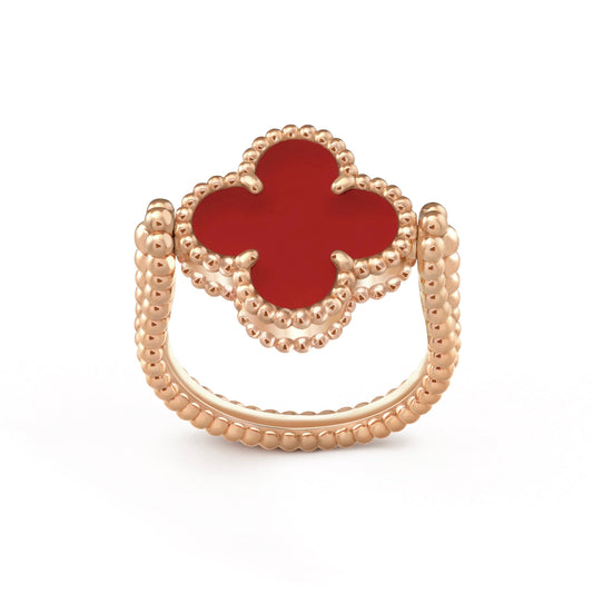 [ECHO ]CLOVER RIVERSIBLE PINK GOLD RING