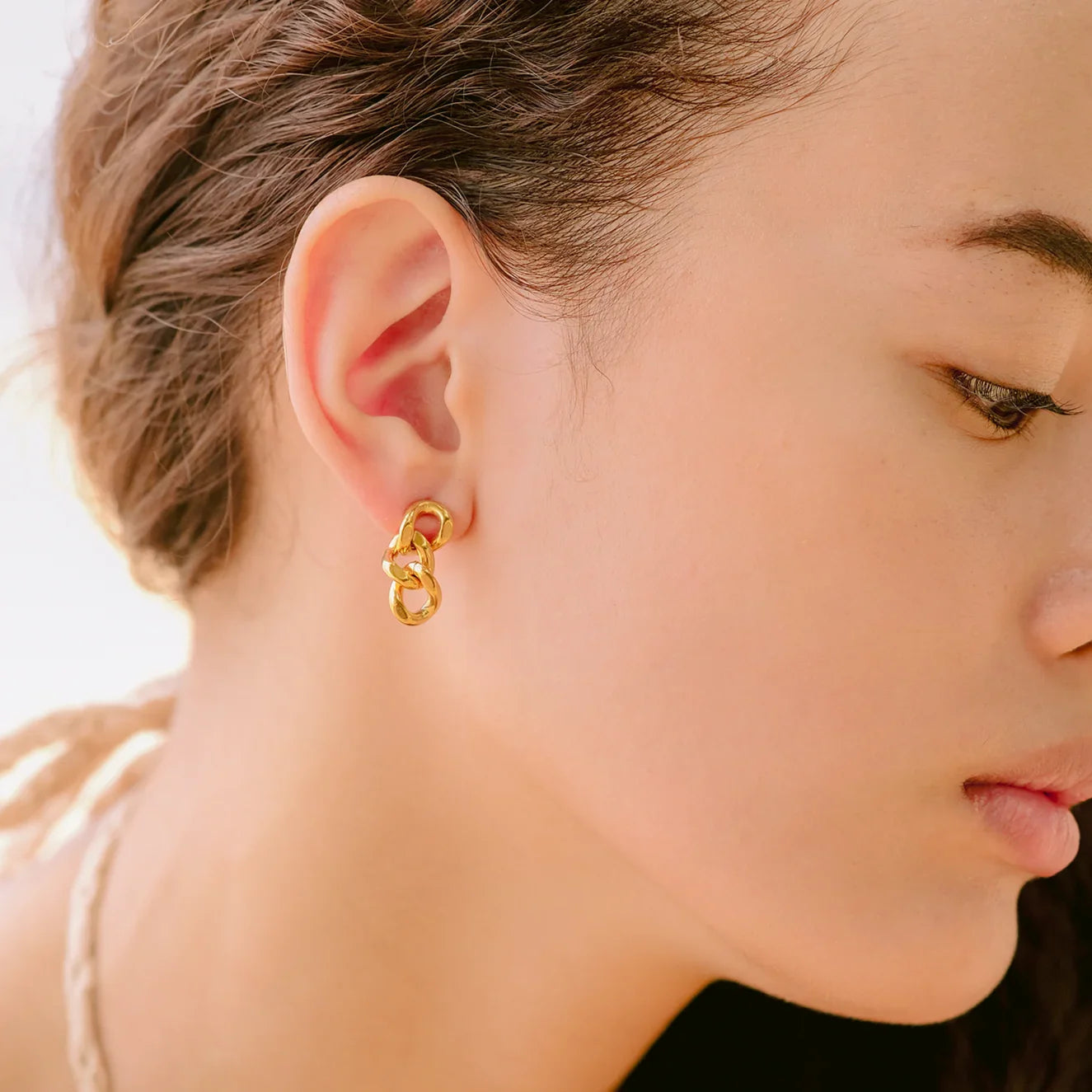 [Echo Fine]Giselle Gold Chain Earring