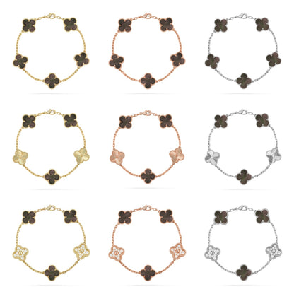 [ECHO ] CLOVER 5 MOTIF GRAY MOP BRACELET COLLECTION