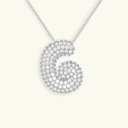 [Echo Fine]Bubble Initial Diamond Necklace