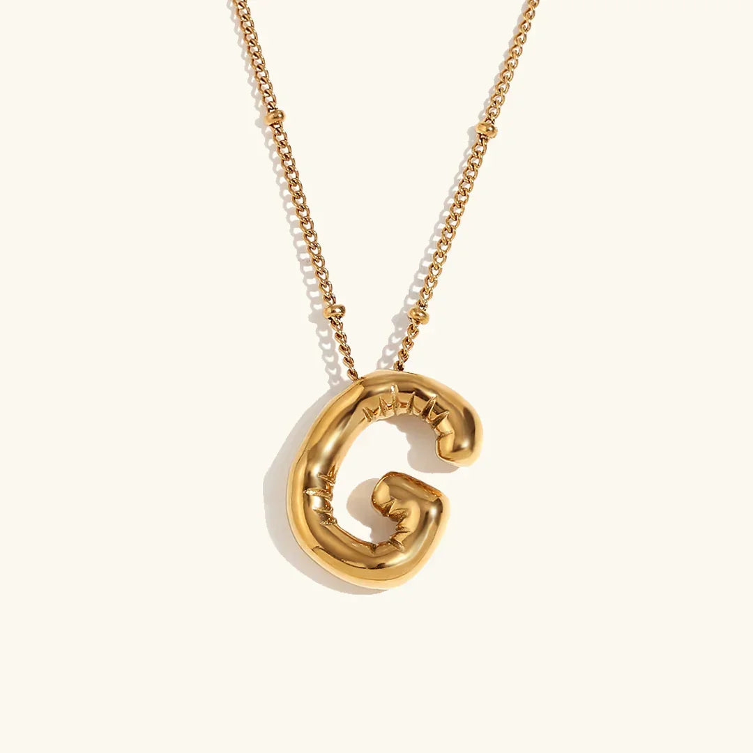[Echo Fine]Balloon Gold Initial Necklace