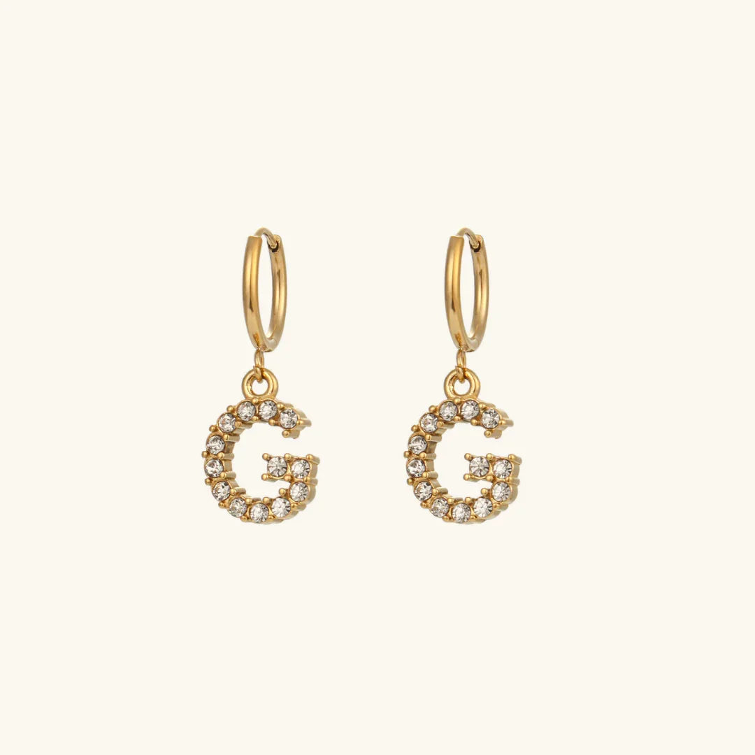 [Echo Fine]Wilhemina Initial Letter Earrings