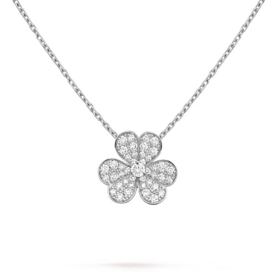 [ECHO ]CLOVER DIAMOND NECKLACE SILVER