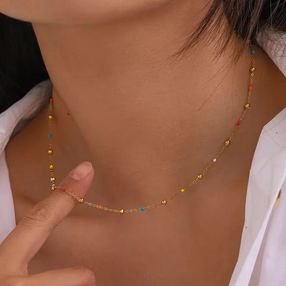 [Echo Fine]Amphitrite Gold Chain Bead Necklace