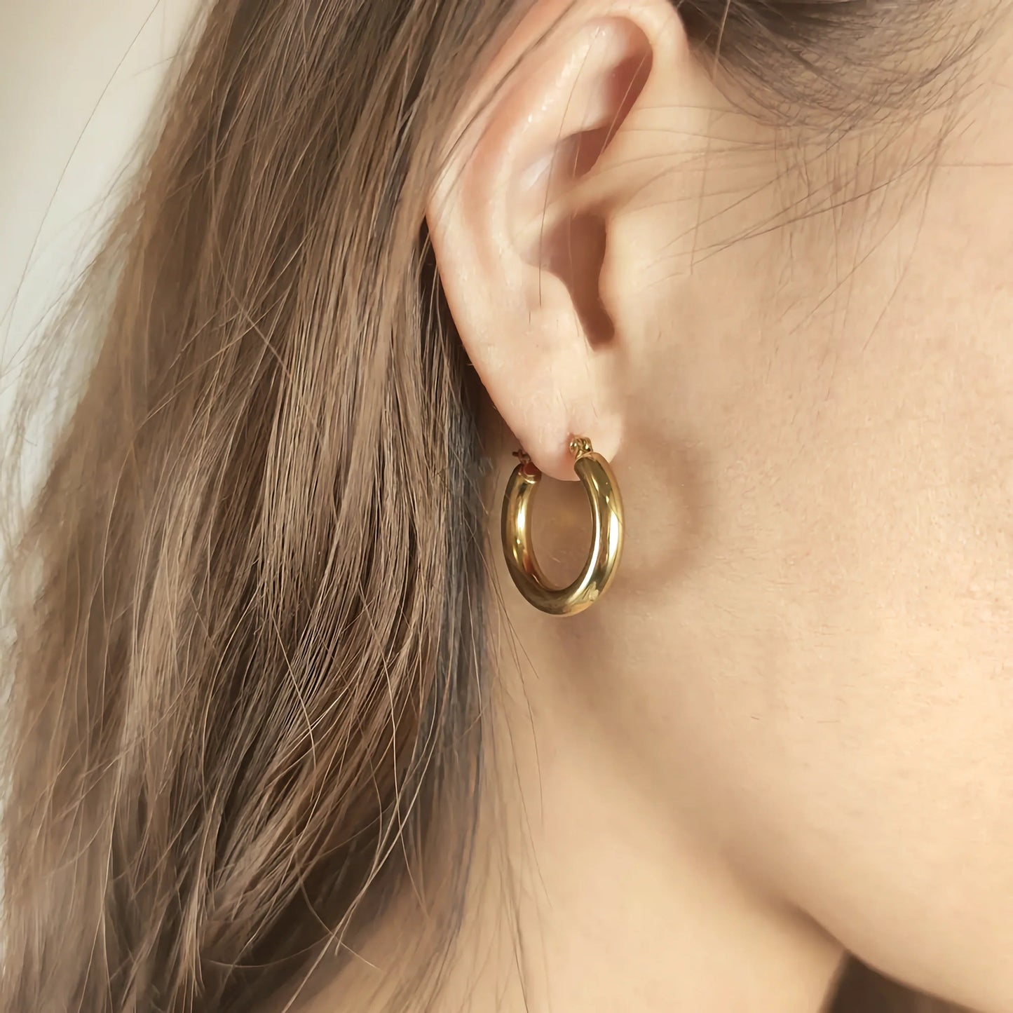[Echo Fine]Wide Hoop Earrings