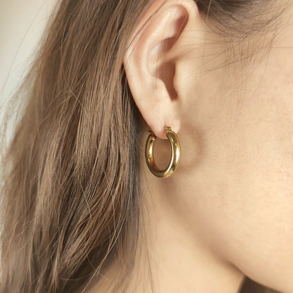 [Echo Fine]Wide Hoop Earrings