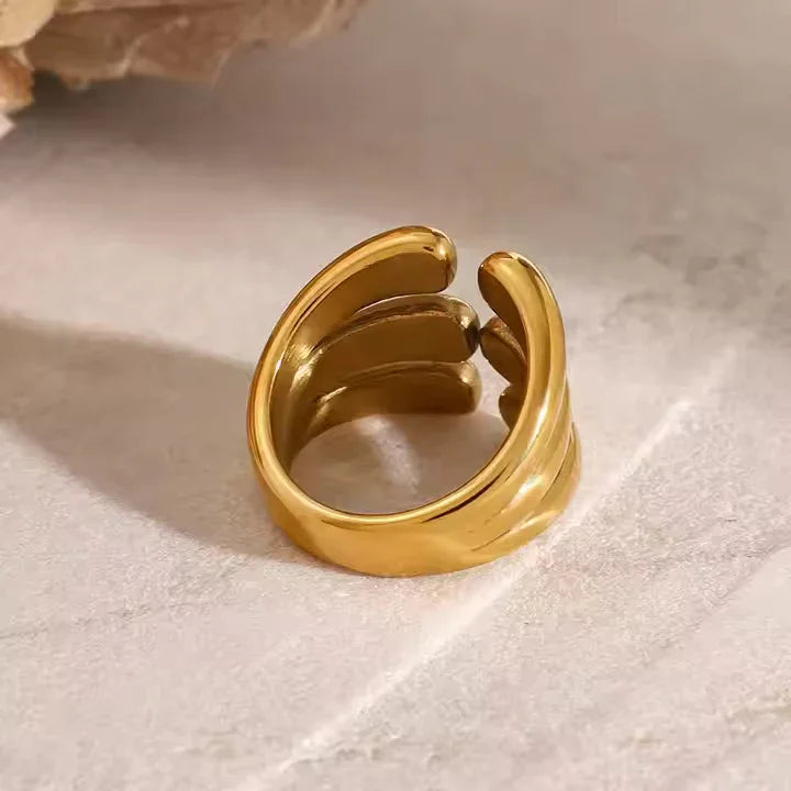 [Echo Fine]Cassiel Layered Gold Ring