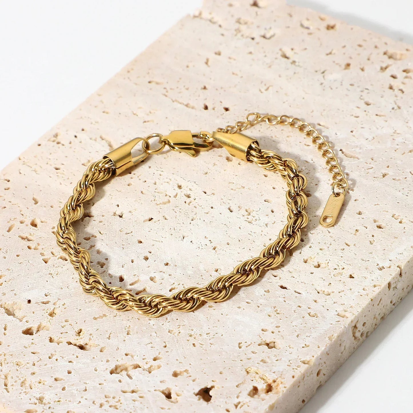 [Echo Fine]Clara Rope Chain Gold Bracelet
