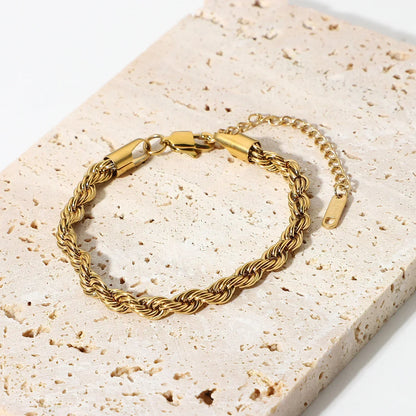 [Echo Fine]Clara Rope Chain Gold Bracelet