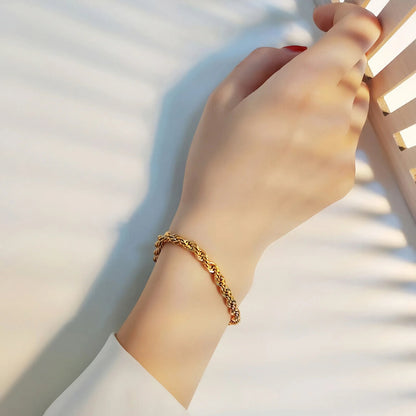 [Echo Fine]Clara Rope Chain Gold Bracelet