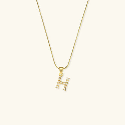 [Echo Fine]Augustine Initial Letter Pearl Necklace