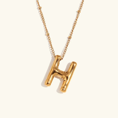 [Echo Fine]Balloon Gold Initial Necklace