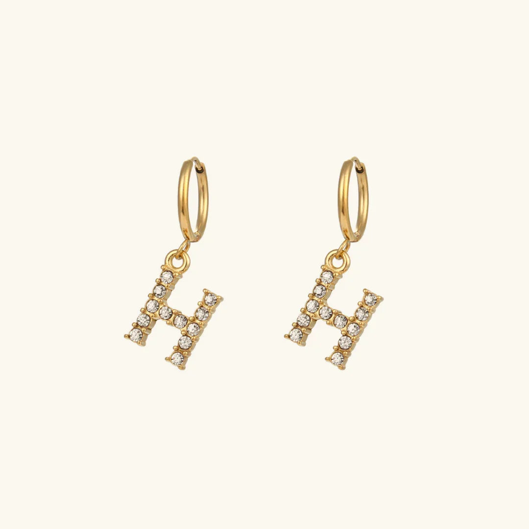 [Echo Fine]Wilhemina Initial Letter Earrings