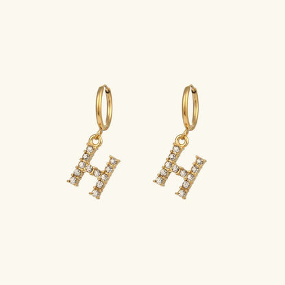 [Echo Fine]Wilhemina Initial Letter Earrings