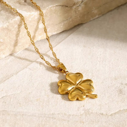 [Echo Fine]Ella Clover Gold Necklace
