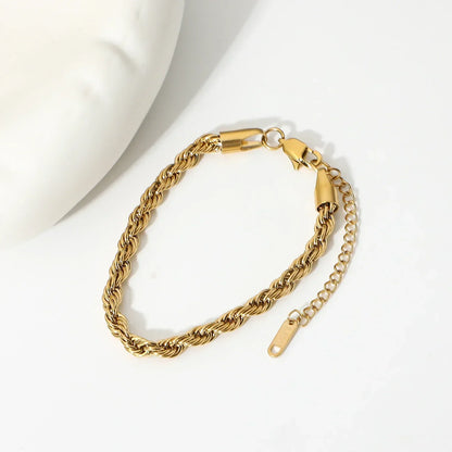 [Echo Fine]Clara Rope Chain Gold Bracelet