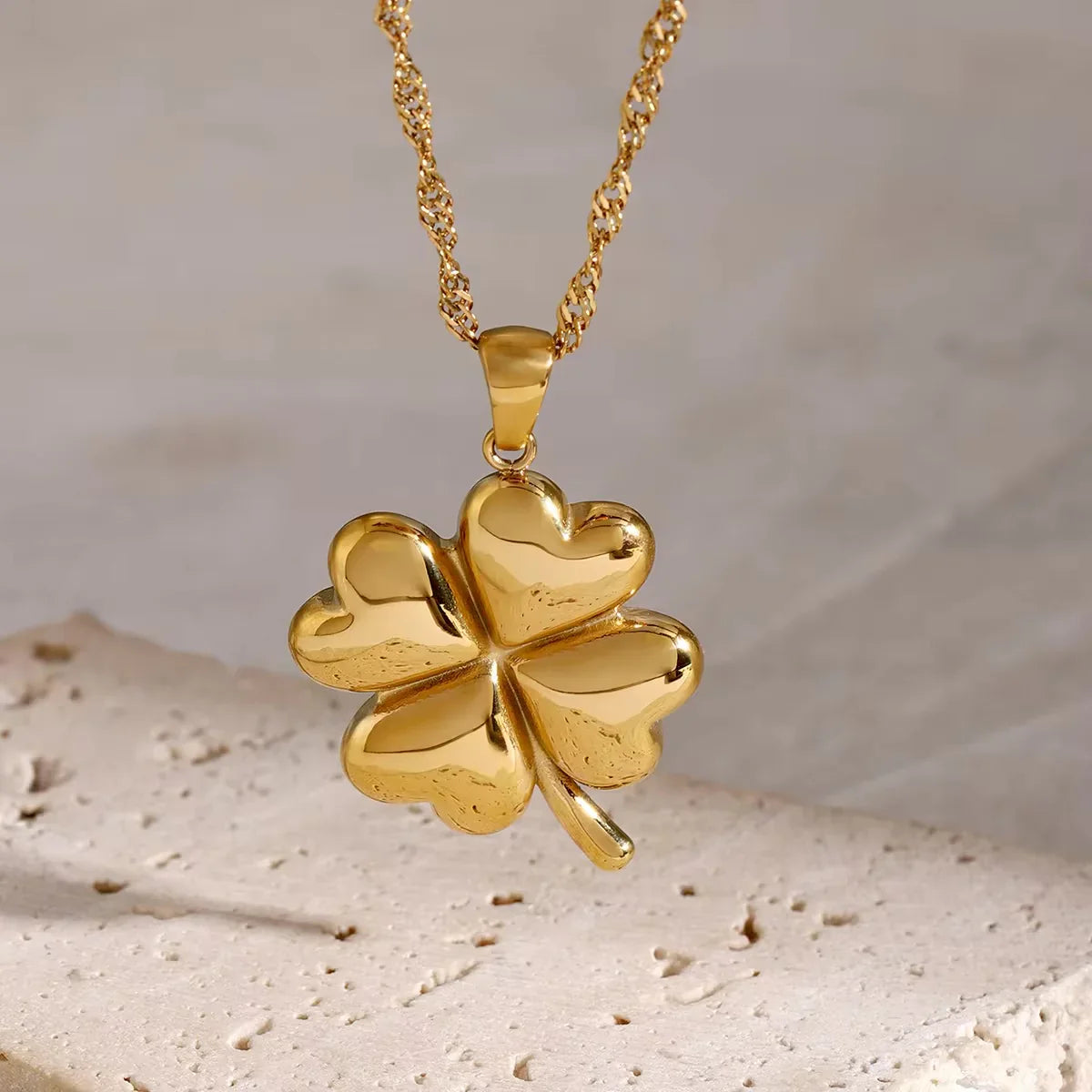 [Echo Fine]Ella Clover Gold Necklace