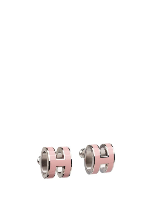[ECHO ]MINI POP H SILVER EARRINGS PINK