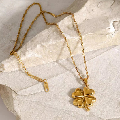 [Echo Fine]Ella Clover Gold Necklace