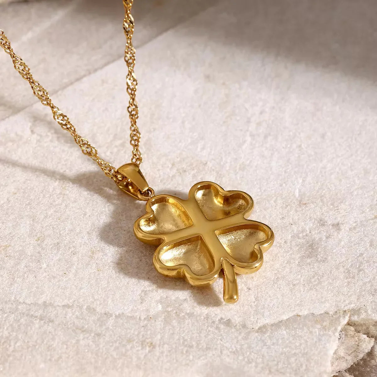 [Echo Fine]Ella Clover Gold Necklace