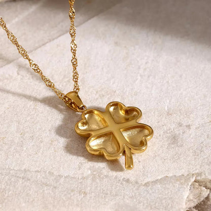 [Echo Fine]Ella Clover Gold Necklace