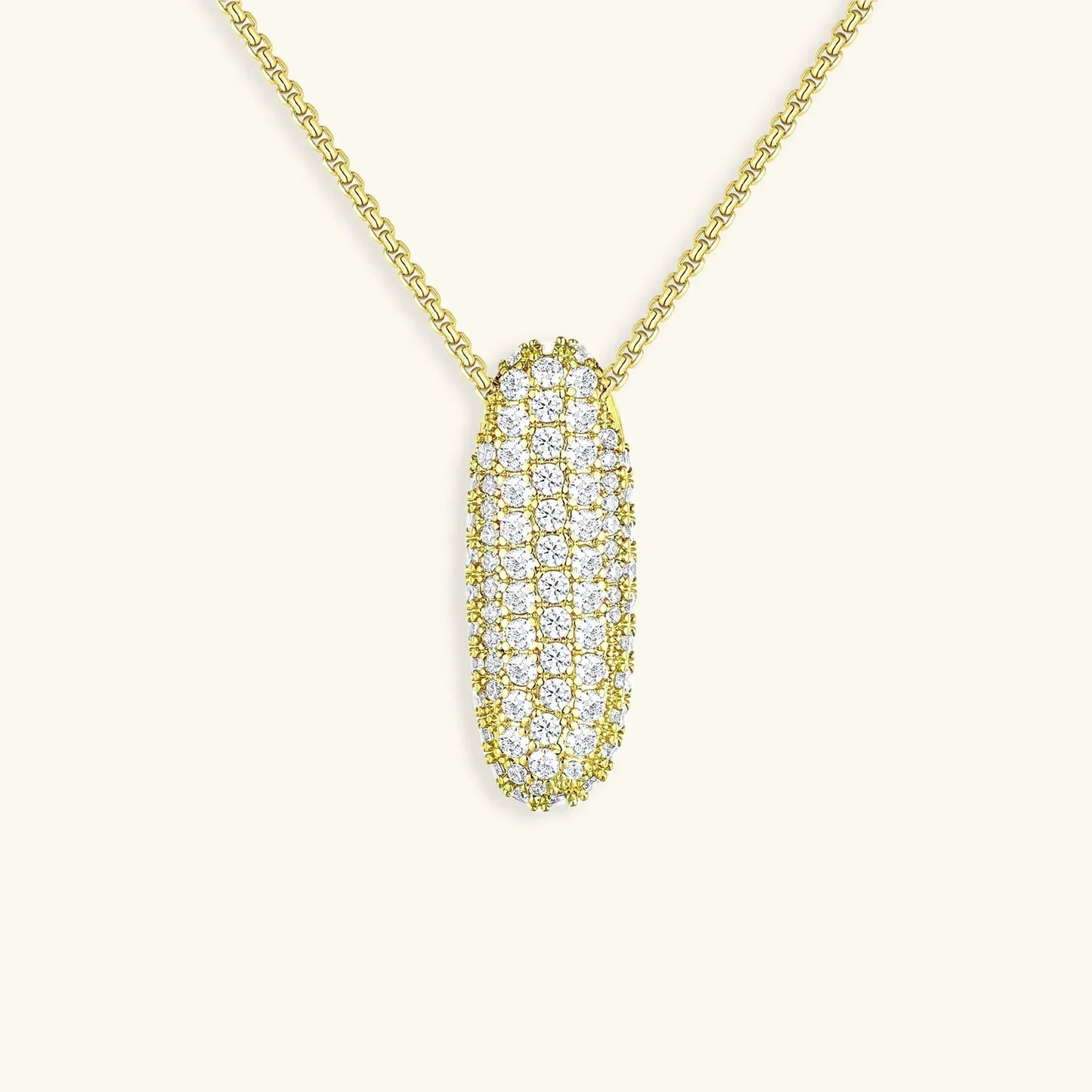 [Echo Fine]Bubble Initial Diamond Necklace