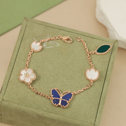 [ECHO]LUCKY SPRING BUTTERFLY 5 MOTIF BRACELET