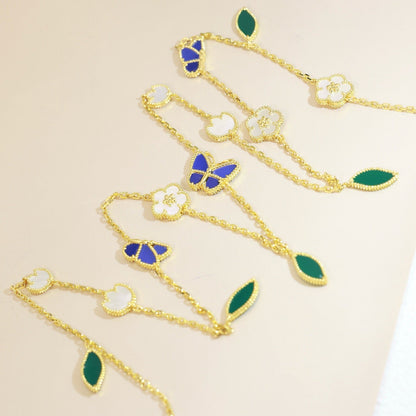 [ECHO]LUCKY SPRING BUTTERFLY 15 FLOWER NECKLACE