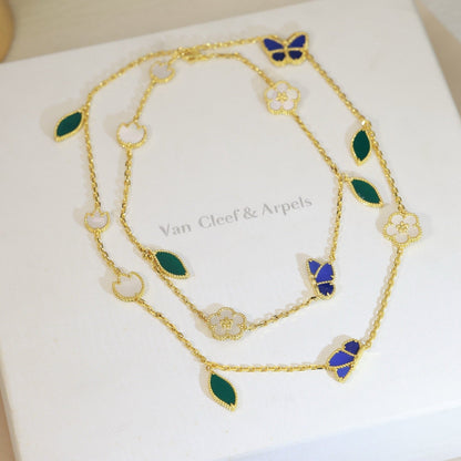 [ECHO]LUCKY SPRING BUTTERFLY 15 FLOWER NECKLACE