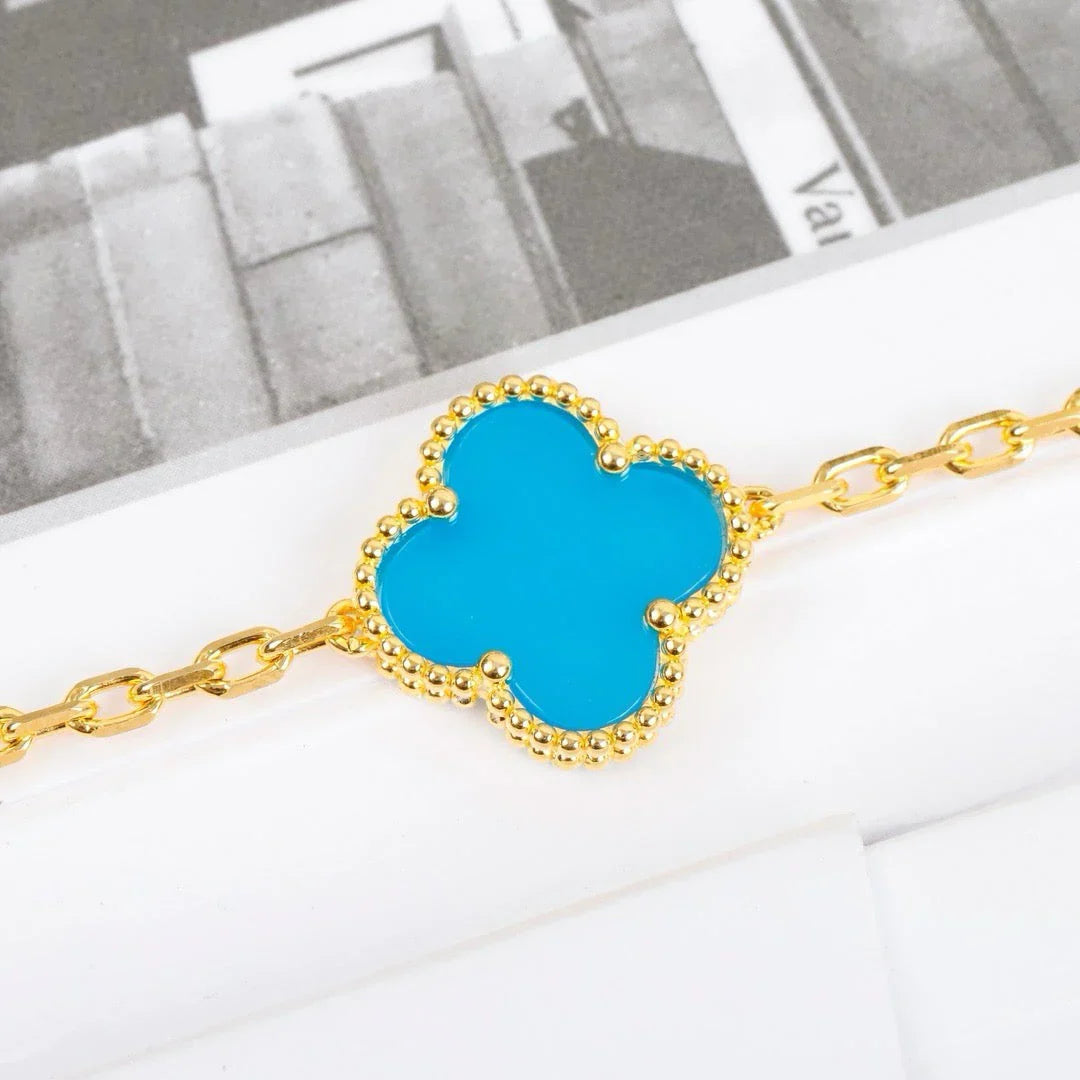 [ECHO ] CLOVER 5 MOTIF TURQUOISE BRACELET COLLECTION