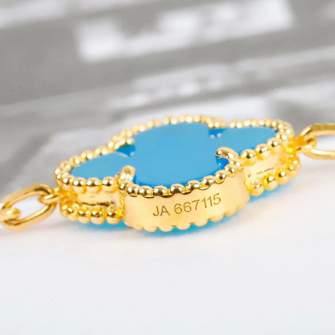 [ECHO ] CLOVER 5 MOTIF TURQUOISE BRACELET COLLECTION