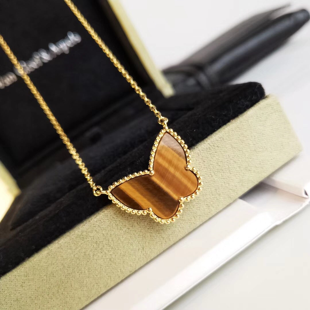 [ECHO ] TIGER__ EYE BUTTERFLY NECKLACE