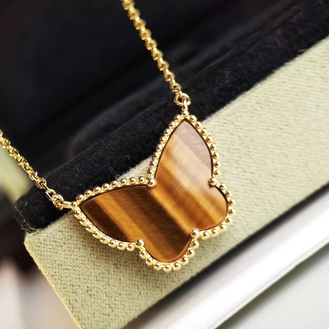 [ECHO ] TIGER__ EYE BUTTERFLY NECKLACE