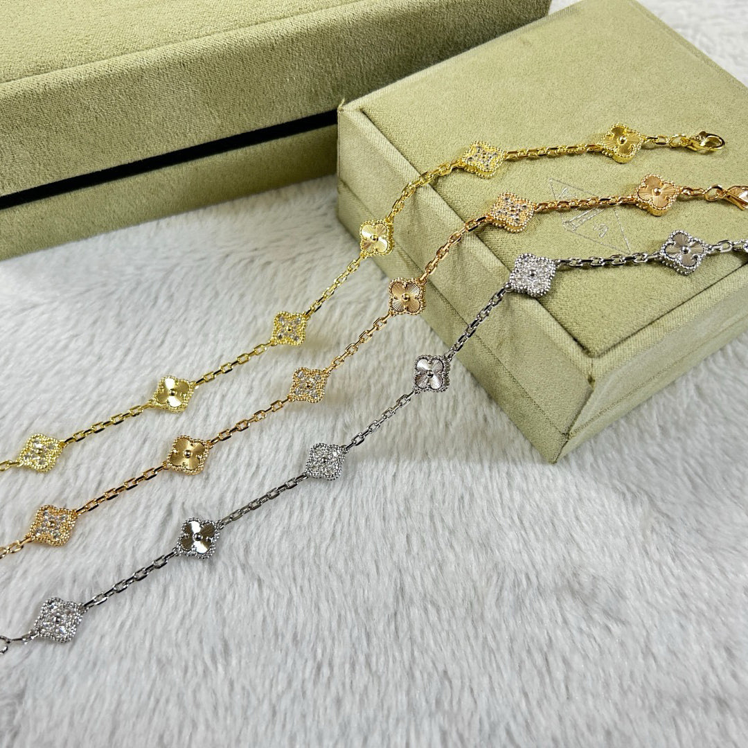 [ECHO ]CLOVER 6 MOTIF DIAMOND LASER BRACELET
